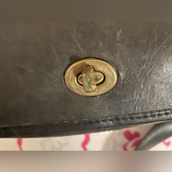 Vintage Coach Ranch Bag Black Glove Tanned Leather USA 9852 Rare - Picture 6 of 7